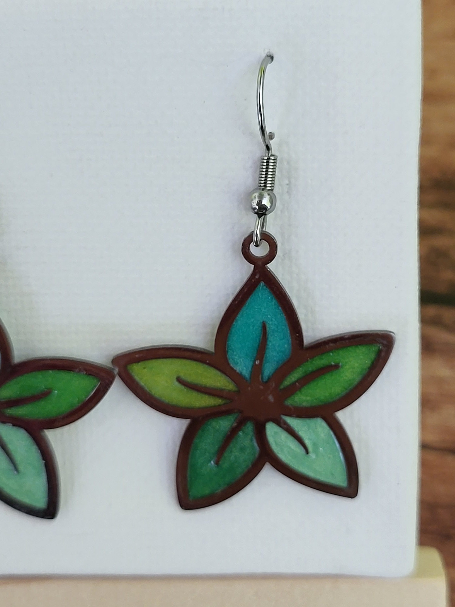 Boucles d'oreilles "Hibiscus Tropical"