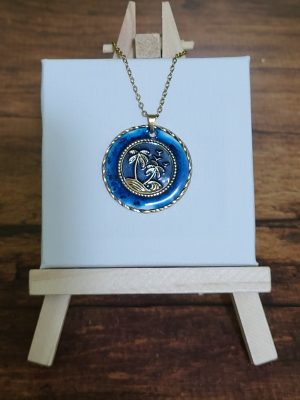 Collier Île Paradis Bleue