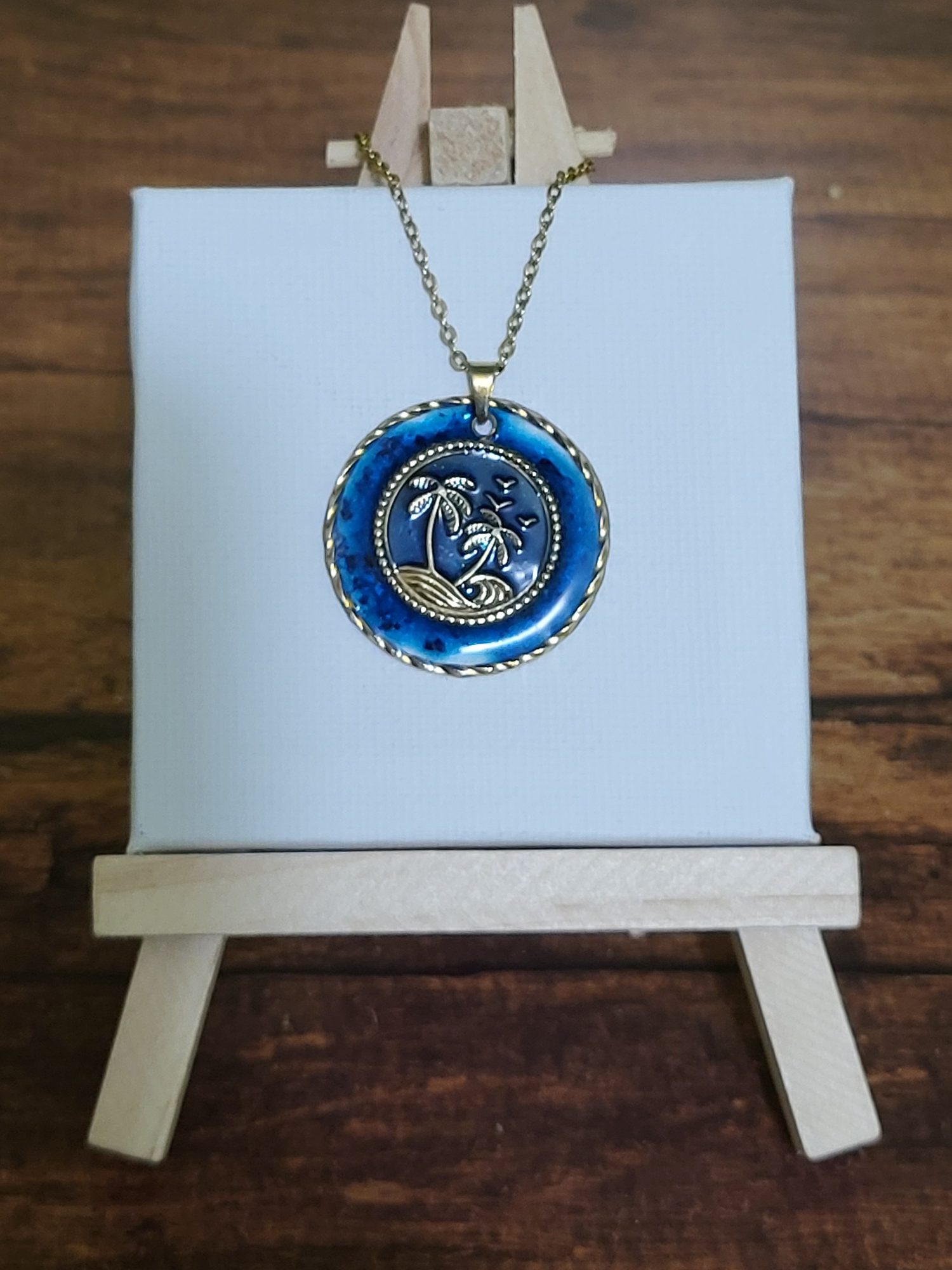 Collier Île Paradis Bleue