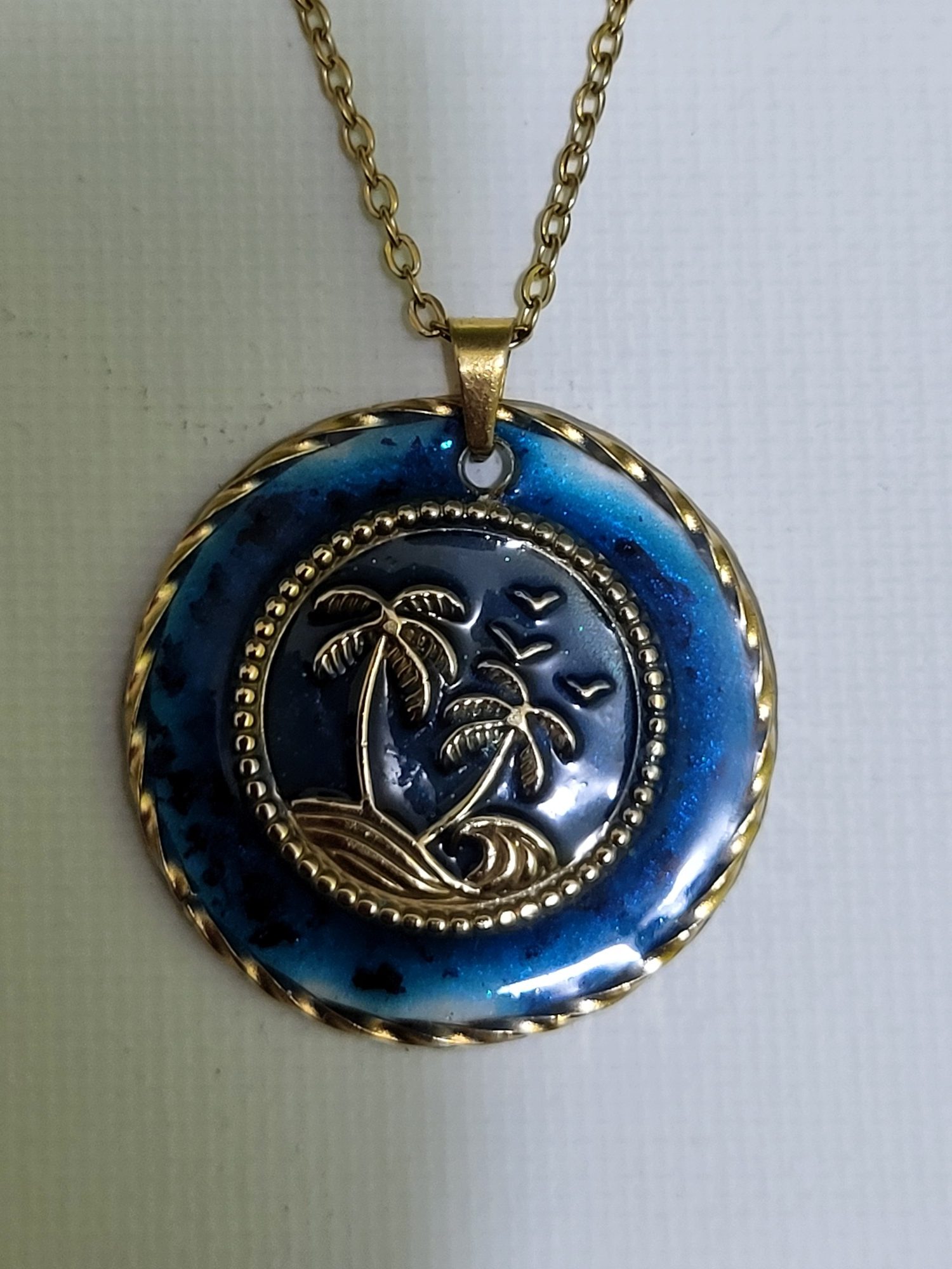 Collier Île Paradis Bleue