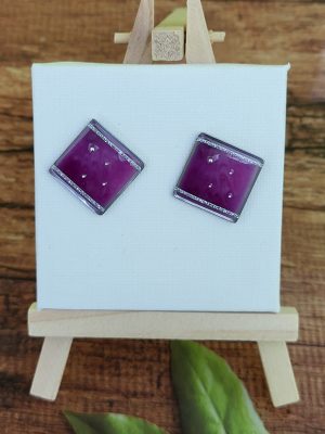 Boucles d'oreilles "Eclat pourpre"